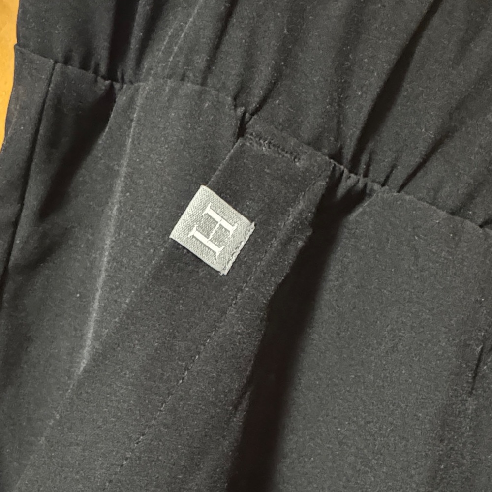 Black Drawstring Scrub Pants - Picture 2 of 4